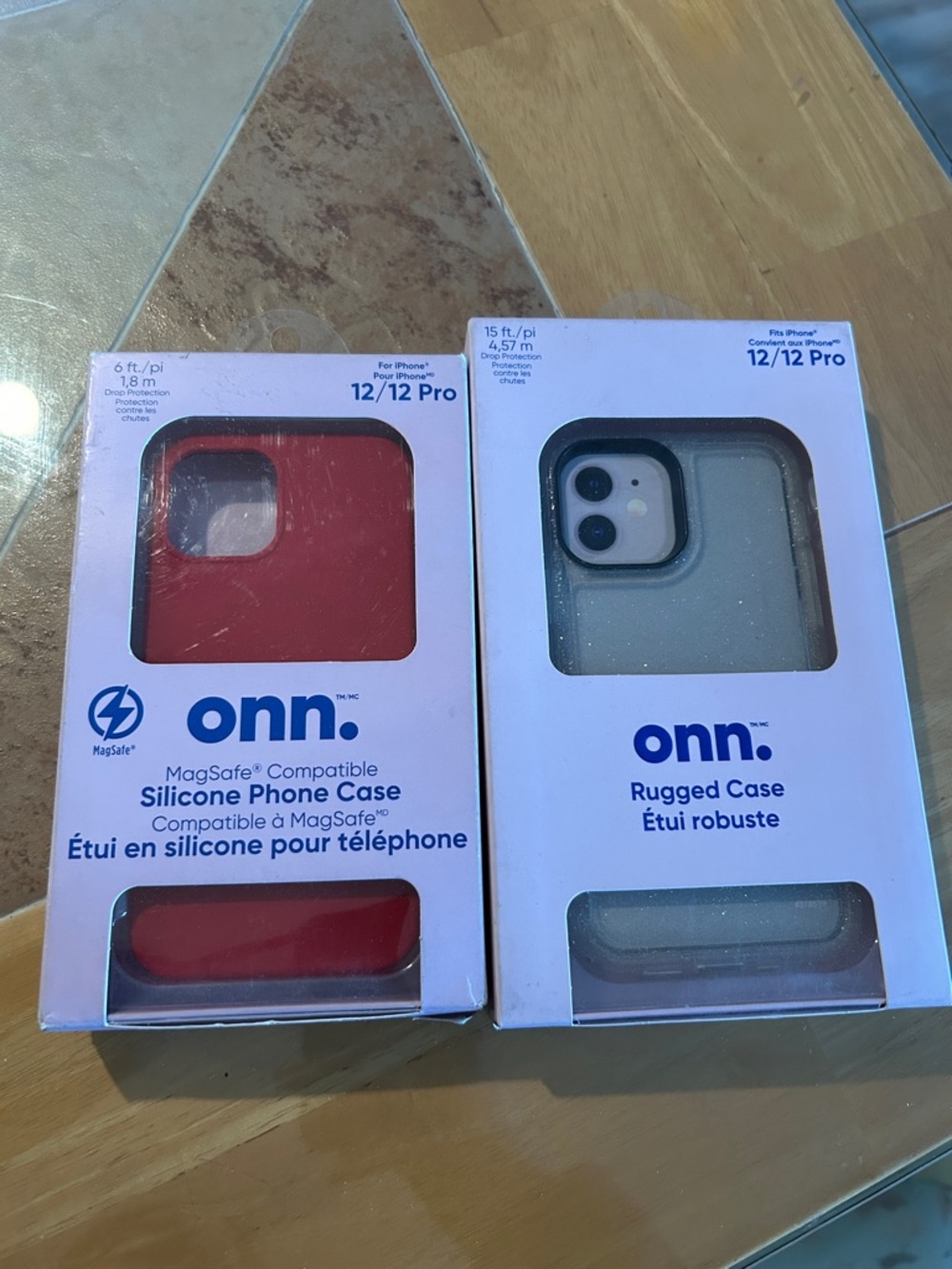 Onn iPhone 12/12 Pro Silicone MagSafe Case - Red & Rugged Case
